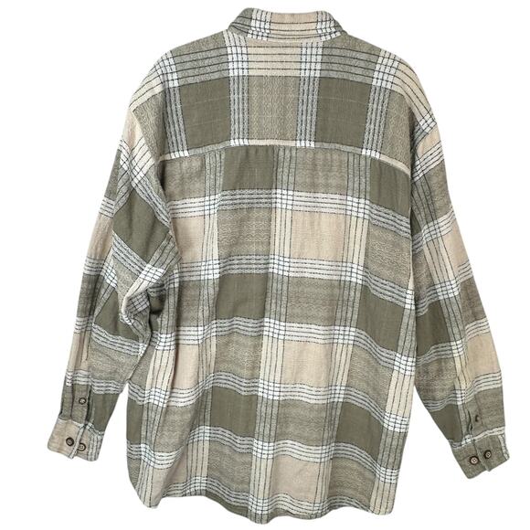 Vintage Y2K Paco Shirt Mens 2XL Tall Button Down Casual Plaid Textured 90s - Picture 7 of 7